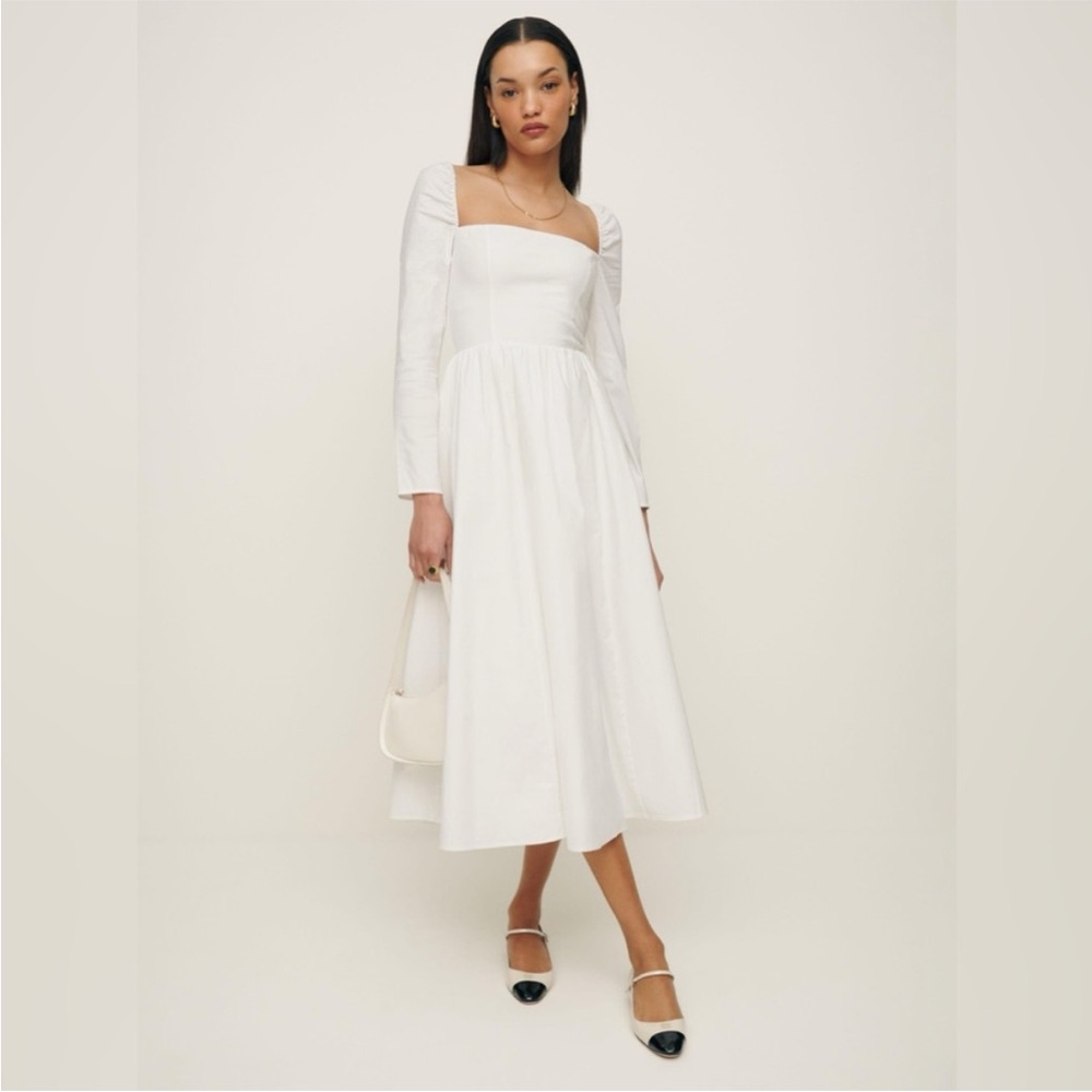 Reformation Elly Square Neck Midi Dress Size 0 - image 1